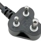 India Power Electric Plug With Power Cord South Africa 3 Pin Power Cable For Computer and Laptop