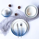 wholesale Japanese style hotel design dinnerware elegant tableware china dinner set luxury dinner set dishes set