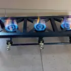 Custom cast iron cooktop 3 burners gas stove