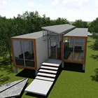 Extended foldable prefab container homes folding living foldable container house
