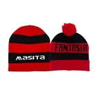 Acrylic Knitted Scarf And Hat Set Knitted Hat For Kids Winter Double Ball Winter Baby Hat
