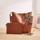 Bag And High Quality Pu Leather Handbags For Women Designer Hobo Shoulder Bucket Bag Purses And Handbags Set