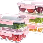 10pcs oven safe glass lunch box set with waterproof lids