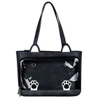 New cosplay japanese PU cute cat lolita transparent jelly clearly beach tote bag handbag bookbag