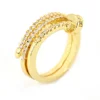 Ladies Nail Design Rings Wholesale Gold Plated Ring