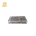 Stainless Steel Dog Cage With Wheels heavy duty Folding Double Door With Multiple Sizes