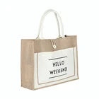 Cheap promotion foldable shoulder canvas women bag tote jute bags
