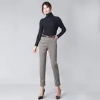 Factory direct supply women high waist plaid harem pants for sale