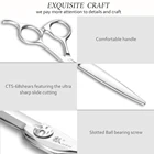 Barber Scissors CTS-68 6.8 Inch Japanese Hitach 440c Steel Hair Cutting Shears Beauty Hairdressing