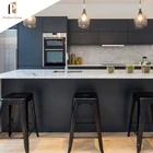 Multifunctional high gloss cabinets modular stainless steel kitchen
