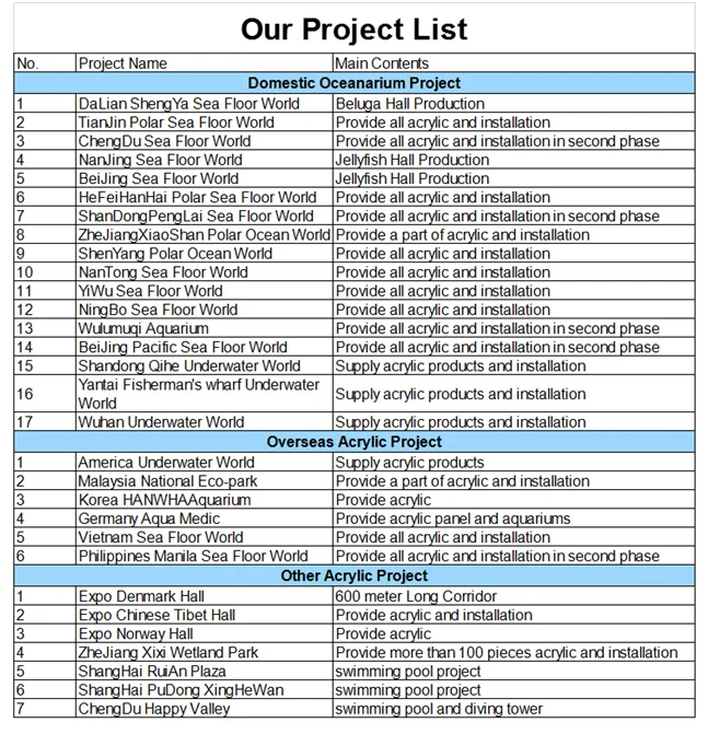 Project List