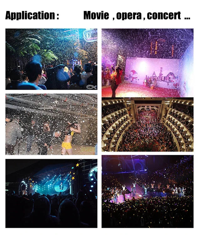 Super Snow Machine 2000w Remote Wireless Control Snow Making Professional Stage Effect Disco Wedding Christmas DJ Equipment