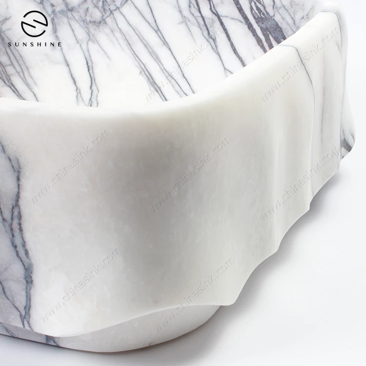 Custom Size Milac Lilac Marble Stone Counter Top Bathroom Wash Basin Lavabo