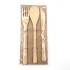Leatchliving portable reusable Eco-bamboo cutlery set