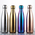500ml Cola shaped various pattern colorful chilli bottle vacuum stainless steel thermos