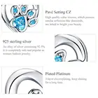 Female accessories sterling silver cat claw studs platinum plated heart-shaped fashion simple earrings