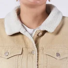 Jacket Jackets Hot Sale 100% Cotton Khaki Washed Women Jeans Jacket