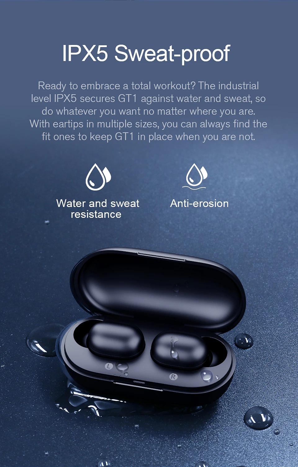 Wholesale Haylou GT1 TWS Fingerprint Touch Bluetooth Earphones HD Stereo Wireless Headphones - ANKUX.COM