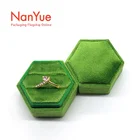 Custom engagement hexagonal velvet ring box jewelry box Gift box