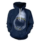 Anti Shrink Bamboo Cotton Hoodies Mens 400 gsm 600 gsm 3D Printing Sweatshirt Animal Hoodies for Men