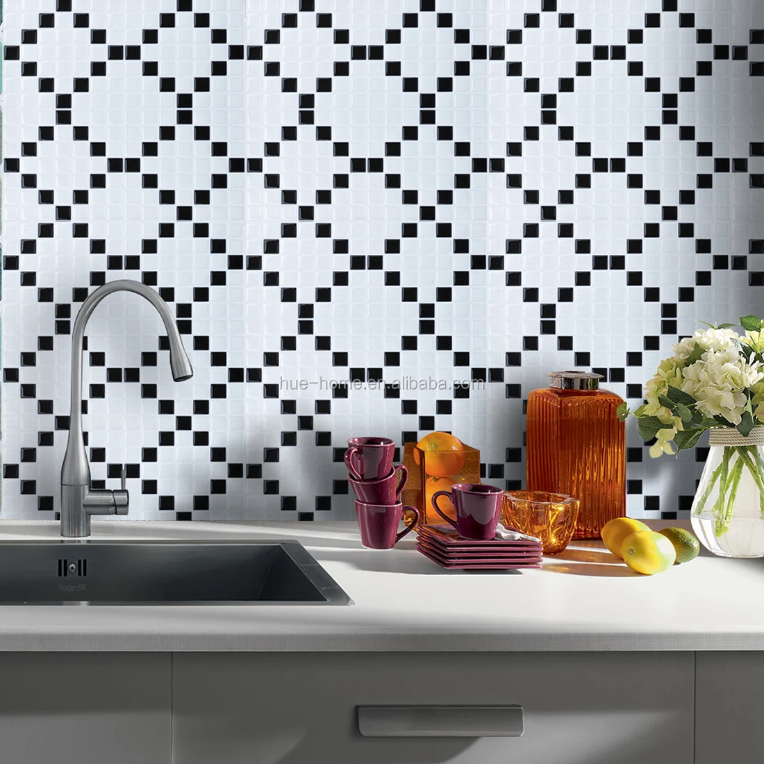 Marble Wall Peel Stick and Tile for  Backsplash Mosaic Art sticker tiles