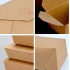 customized Made Disposable Brown Kraft Paper Takeout Food Boxes