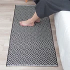 Nordic decoration home flat woven rug eco-friendly diamond carpet entrance front door mat reversible