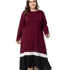 Size Clothing Big Size 4XL 2020 Fat Woman Dress Spring Loose Solid Long Dresses Plus Size Women Clothing Max Dress