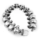 Fashion Jewelry Hand Chain Bracelet Fashion Biker Jewelry Stainless Steel Skull Hand Chain Bracelet Men