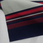 Colorful 100% cotton plain dyed weft knitted stripe fabric textile
