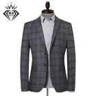 2019 men's casual suit spring and autumn new plaid youth small suit male slim suit