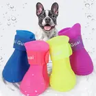 Summer dog rain shoes waterproof silicone dog rain boots pet shoes for dogs