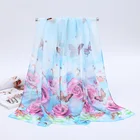 Comfortable Eco Friendly Nice Silk Scarf Printing Custom Scarf for Women Chiffon Silk Scarf