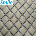 Leather Customize Quilted Vinyl Leather Car Seat Cover Auto Upholstery And Sofa With Sponge Leather Manufacturer