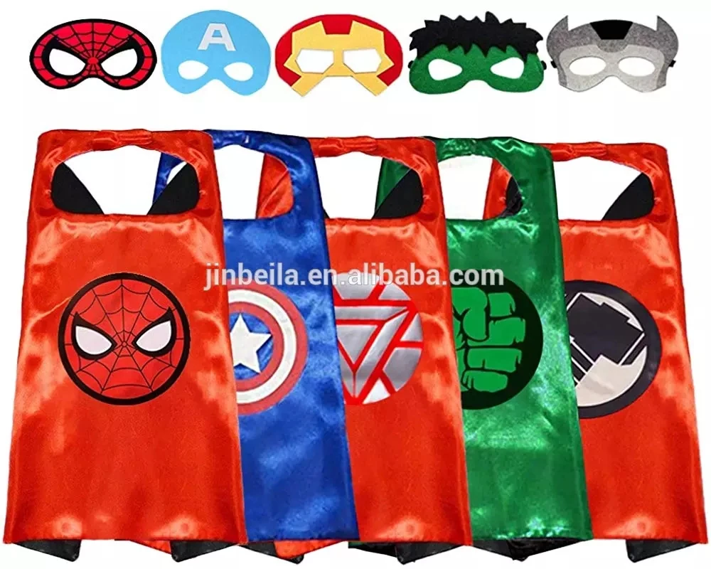 amazon new child favor cosplay custom oem kids hero cape super