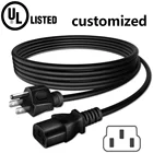 10 Ft 110V 16Awg Cable Iec320 Extension Ac Plug 18 Awg Power Cord
