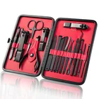 2020 hot-sale Low MOQ New Fashion 18PCS Stainless Steel Manicure Set Nail Clipper manicure tool Tweezers Maquillaje