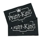 cheap shirt collar size tags for clothing custom woven silk labels