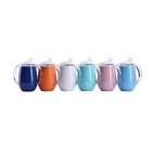 8oz/14oz Double Wall Vacuum Insulated 304 Stainless Steel Children Baby Sippy Cup Mug Tumbler for Water and Milk