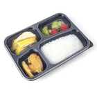 Food container plastic box 4 compartment with clear lid