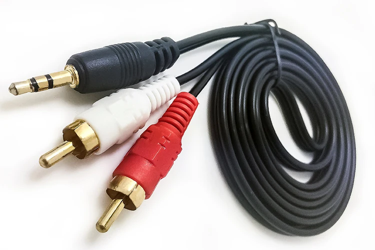 Factory Price 3.5mm Stereo to 2RCA Cable AV Cable 1.5M 3M 5M - ANKUX.COM