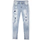 OEM / ODM 2019 Distressed Stripe Tape Skinny Mens Denim Jeans Trousers
