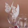 Name Cards Butterfly Place Escort Wine Glass Cup Paper Card for Wedding Party Home Decorations