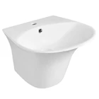 Loo ceramic wall hung sink bathroom wall mount basin small size