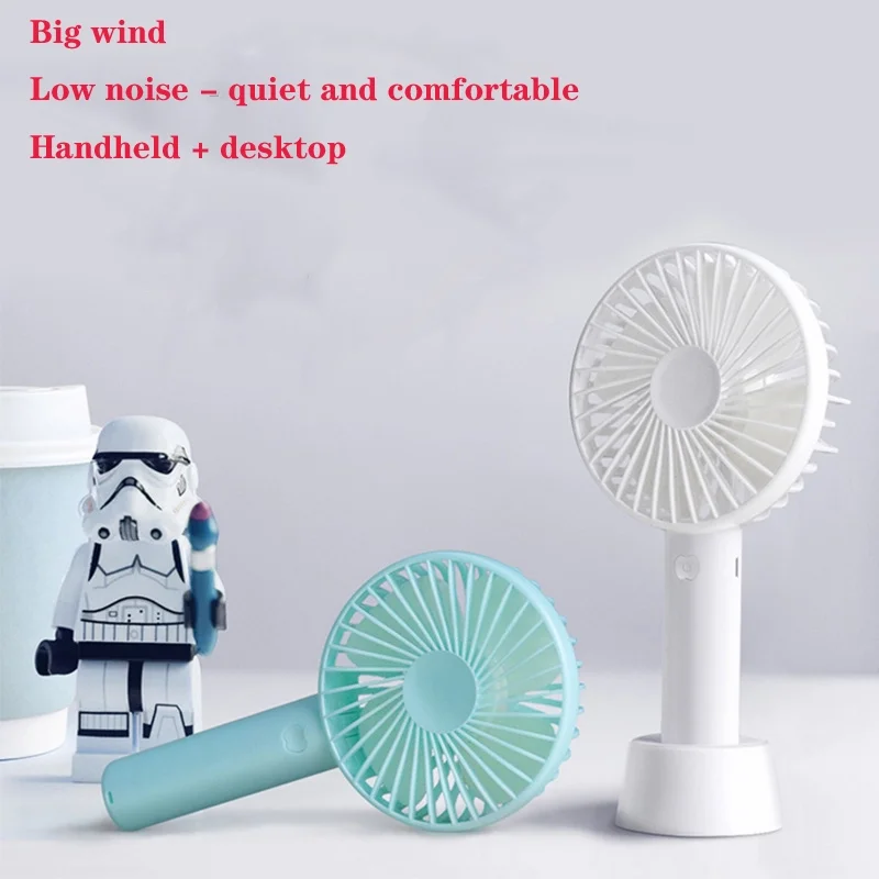 Usb Rechargeable Handheld Fan, Portable, Plastic - detail 2