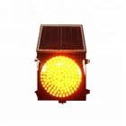 Road safety lights solar powered yellow flashing light