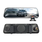 9.66 Inch Touch Screen Car Black Box Dual Lens Automobile Video Recorder 1080P Dash Cam Rearview Mirror Car Camera