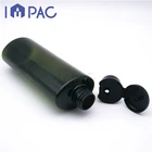 Shampoo Cap Dark Green Oval Shape Private Logo 250ML Pet Bottles For Shampoo With Clip Top Cap