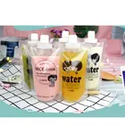 Clear Spout Liquid Spout Pouches Reusable Beverage Drink Stand Up Clear LIquid Spout Pouch For Wine Milk Juice