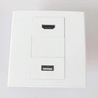 Wall Hdmi Plate L Type Media CAT6 USB RJ45 Media Wall Network Hdmi Face Plate